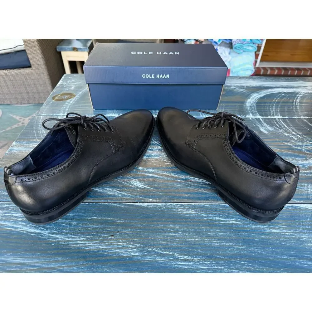 NWT - COLE HAAN Mens Black leather shoes, NEW W/ BOX, size 13